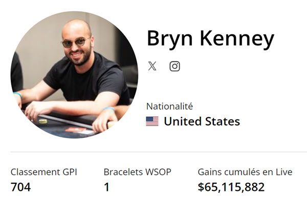 Bryn Kenney : plus grand gagnant de poker live
