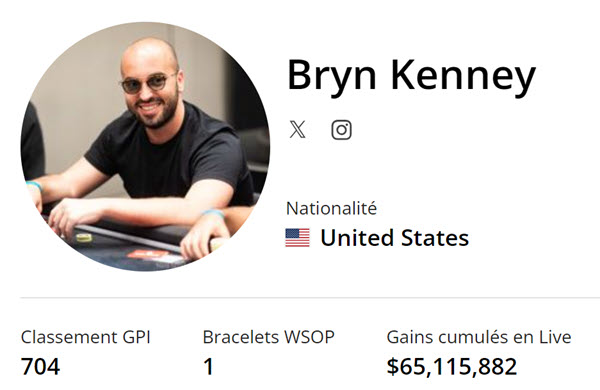 Bryn Kenney : plus grand gagnant de poker live