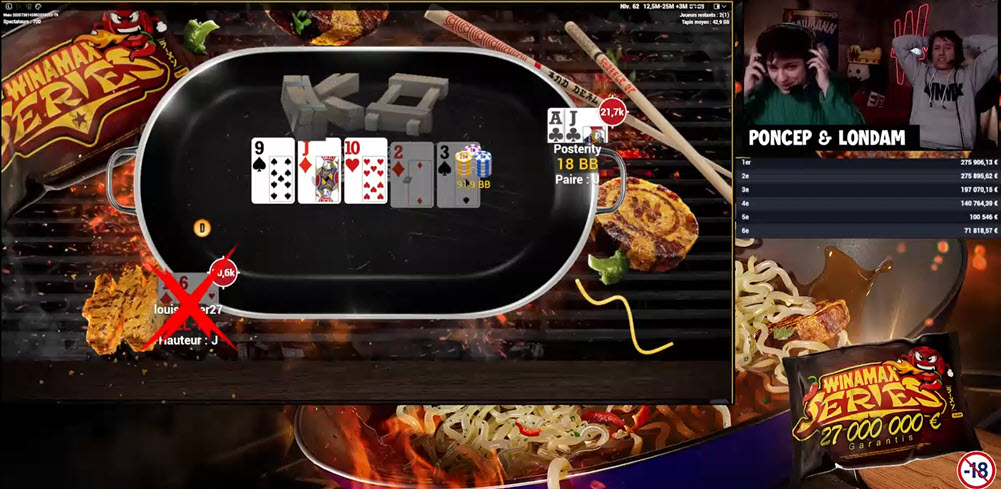 La dernière main de ce 5 Million Event de Winamax