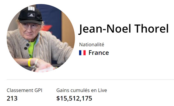 Jean Noël Thorel : plus grand gagnant de poker en France